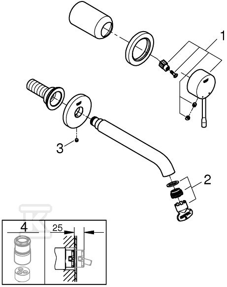 Bateria umywalkowa Grohe Essence - 19408DA1