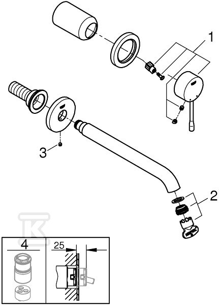 Grohe Essence 2-Loch - 19967DA1