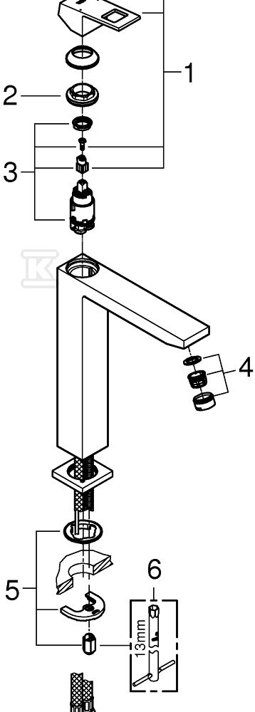 Bateria umywalkowa Grohe EuroCube - 23406AL0