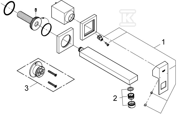 Bateria umywalkowa Grohe EuroCube - 23447AL0