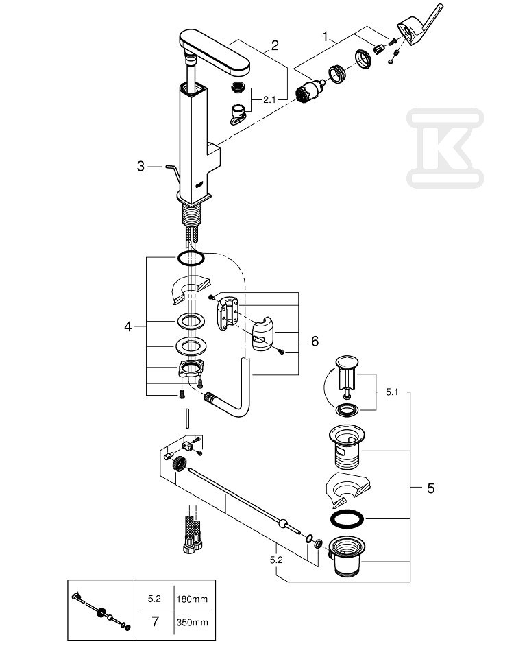 Bateria umywalkowa Grohe Plus - 23843AL3