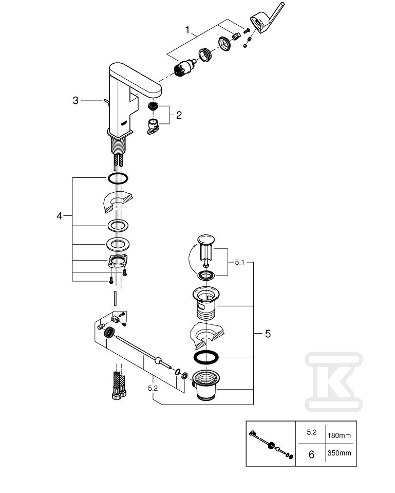 Bateria umywalkowa Grohe Plus - 23871AL3