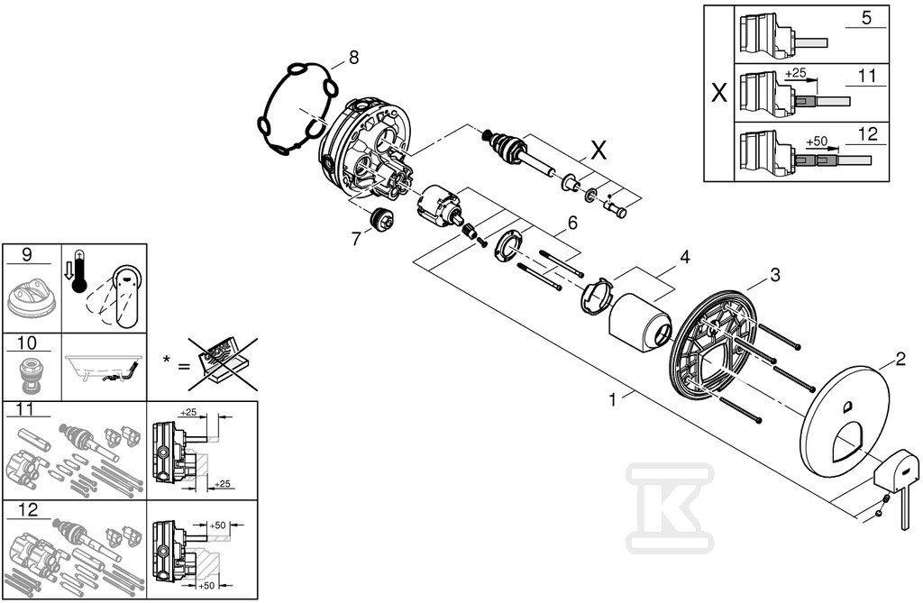 Bateria Grohe Plus jednouchwytowa do - 24060AL3