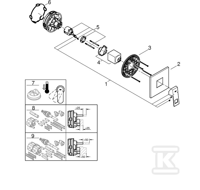 Eurocube Single lever mixer to operate - 24061AL0