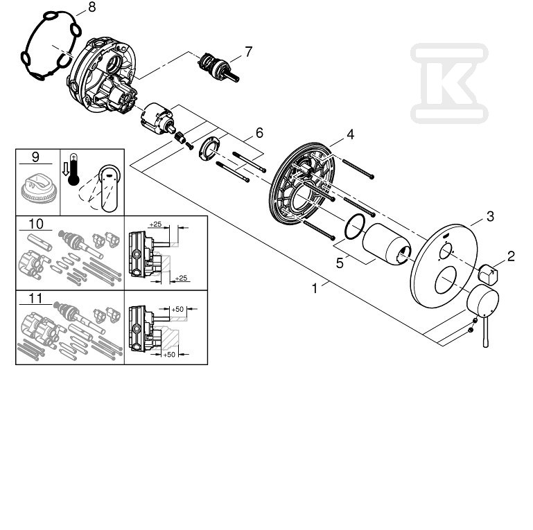 Essence Single lever mixer for - 24092A01