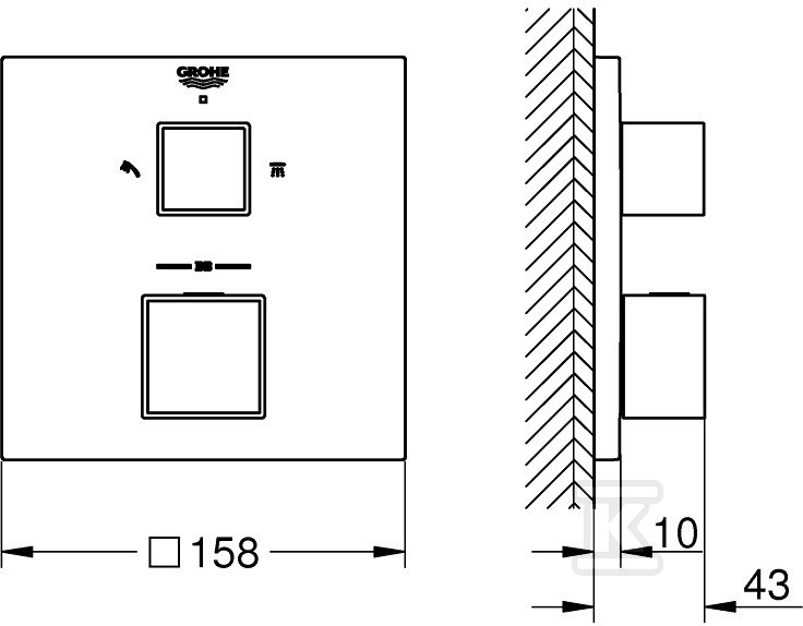 Bateria termostatyczna Grohtherm Cube - 24154AL0