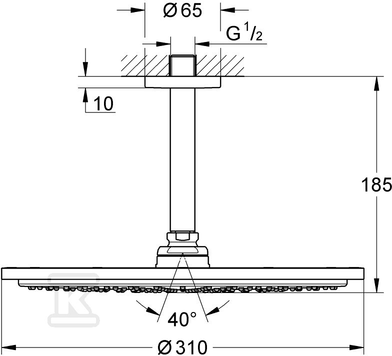 Deszczownica Rainshower Cosmopolitan - 26067DC0