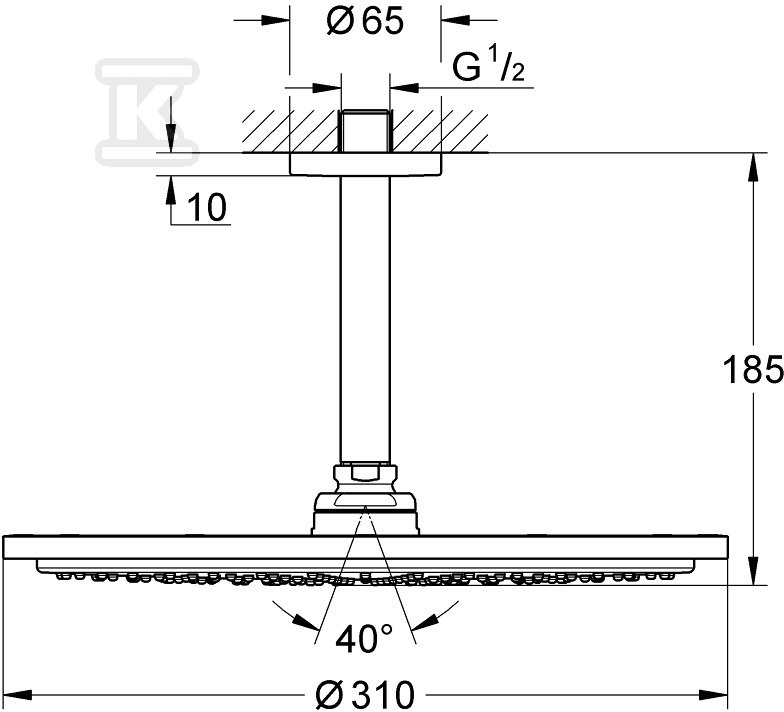 Deszczownica Rainshower Cosmopolitan - 26067GL0