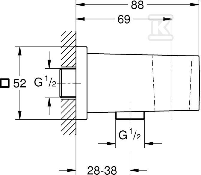 Euphoria Cube Wall connection elbow, - 26370AL0