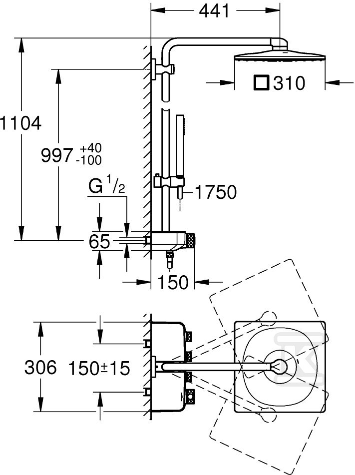 System prysznicowy Euphoria - 26508A00