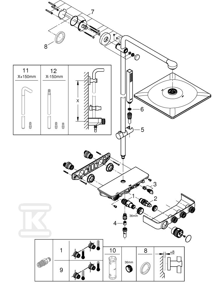 System prysznicowy Euphoria - 26508A00