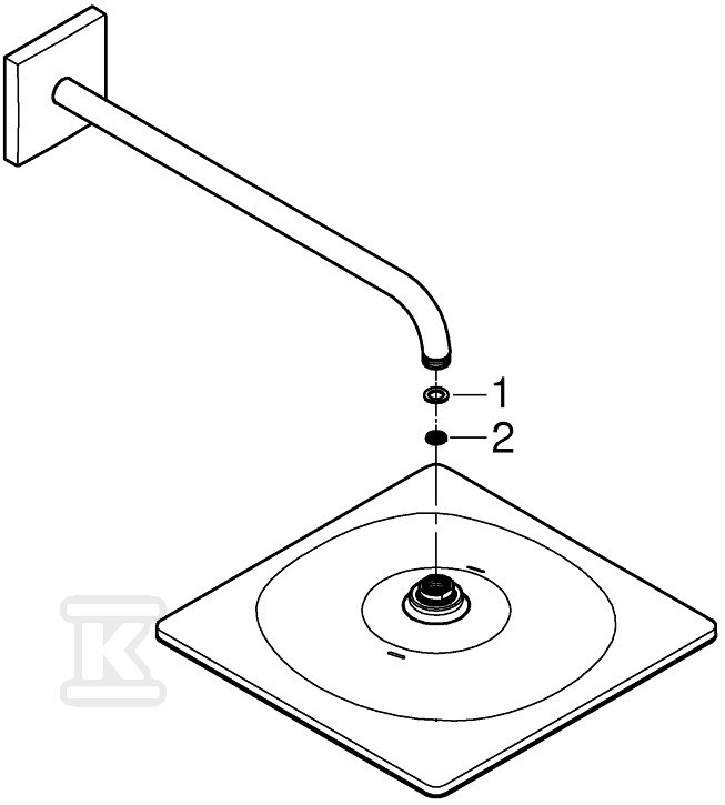 Rainshower Mono 310 Cube Overhead - 26564A00