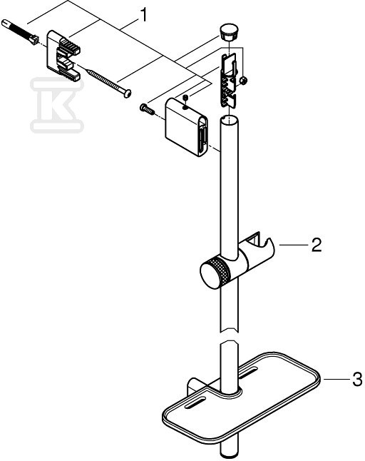 Rainshower SmartActive Shower rail 900 - 26603A00