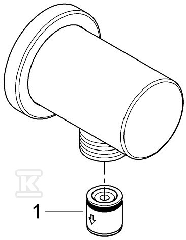 Rainshower Wall connection elbow, warm - 27057DA0