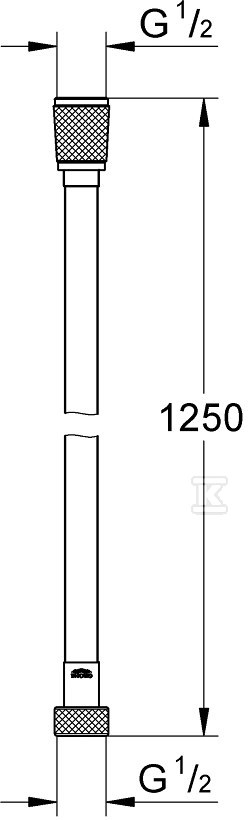 Silverflek Tvistfree tuš crevo 1250 mm, - 28362GL0