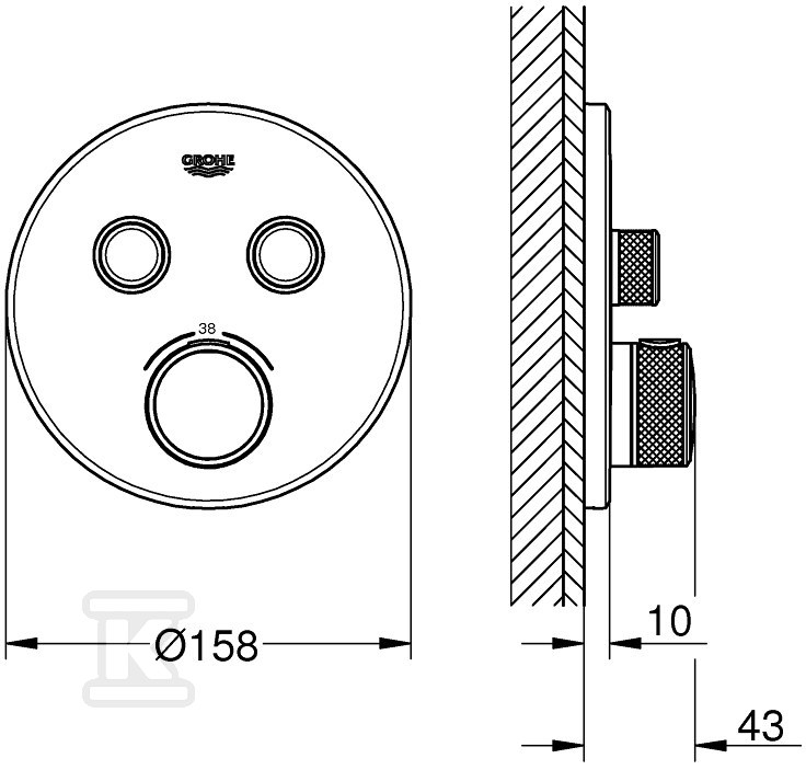 Bateria termostatyczna Grohtherm - 29119DA0