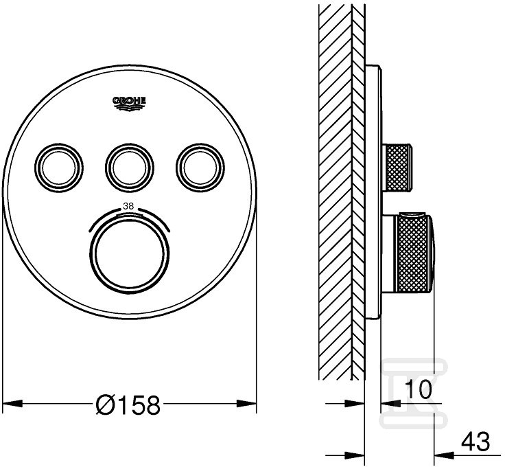 Bateria termostatyczna Grohtherm - 29121AL0