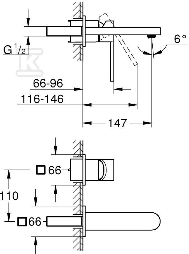 Bateria umywalkowa Grohe Plus - 29303AL3