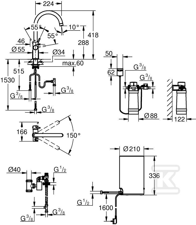 GROHE Red Duo Kitchen system boiling - 30083AL1