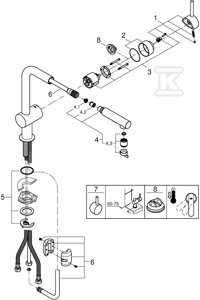 Bateria zlewozmywakowa Minta - 30274DL0