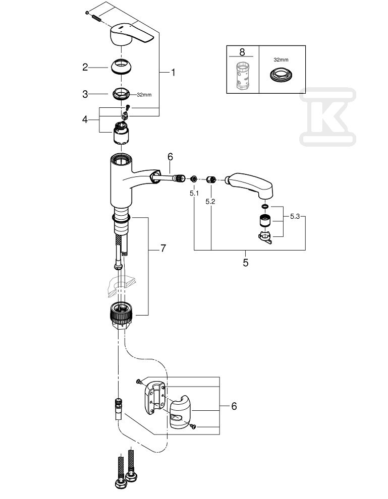 Bateria zlewozmywakowa Eurosmart - 30305DC1