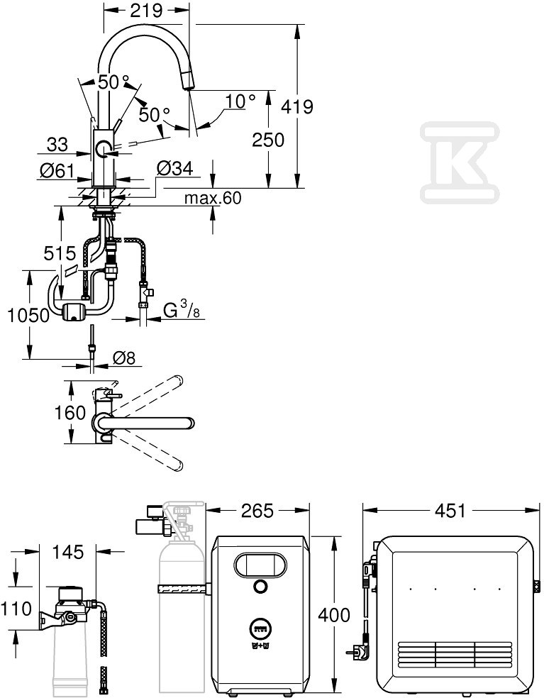 Zestaw Grohe Blue Professional z - 31325DC2