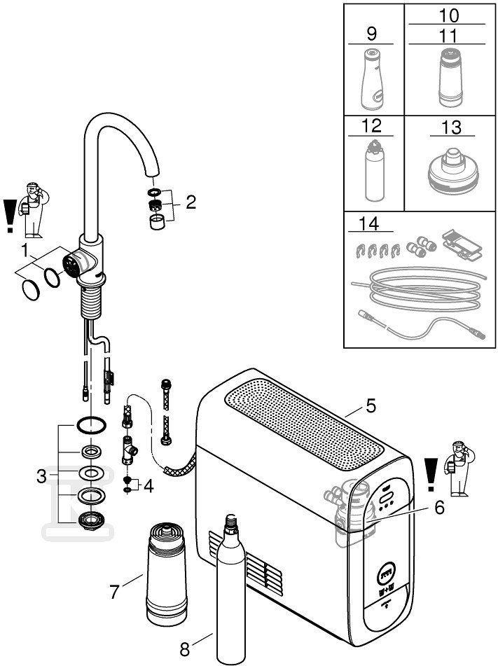 Zestaw startowy GROHE Blue Home Mono z - 31498AL1