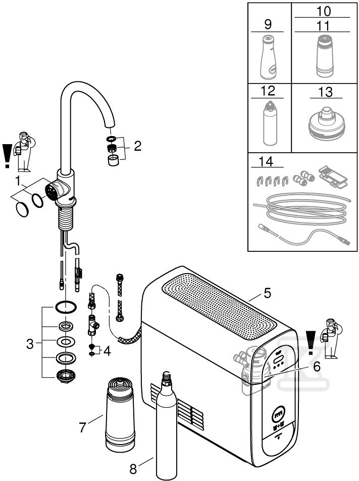 Zestaw startowy GROHE Blue Home Mono z - 31498DL1