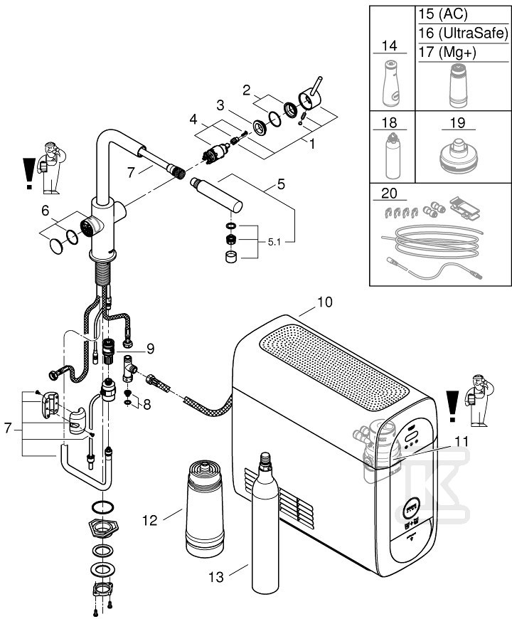 Zestaw startowy Grohe Blue Home z - 31539DC0