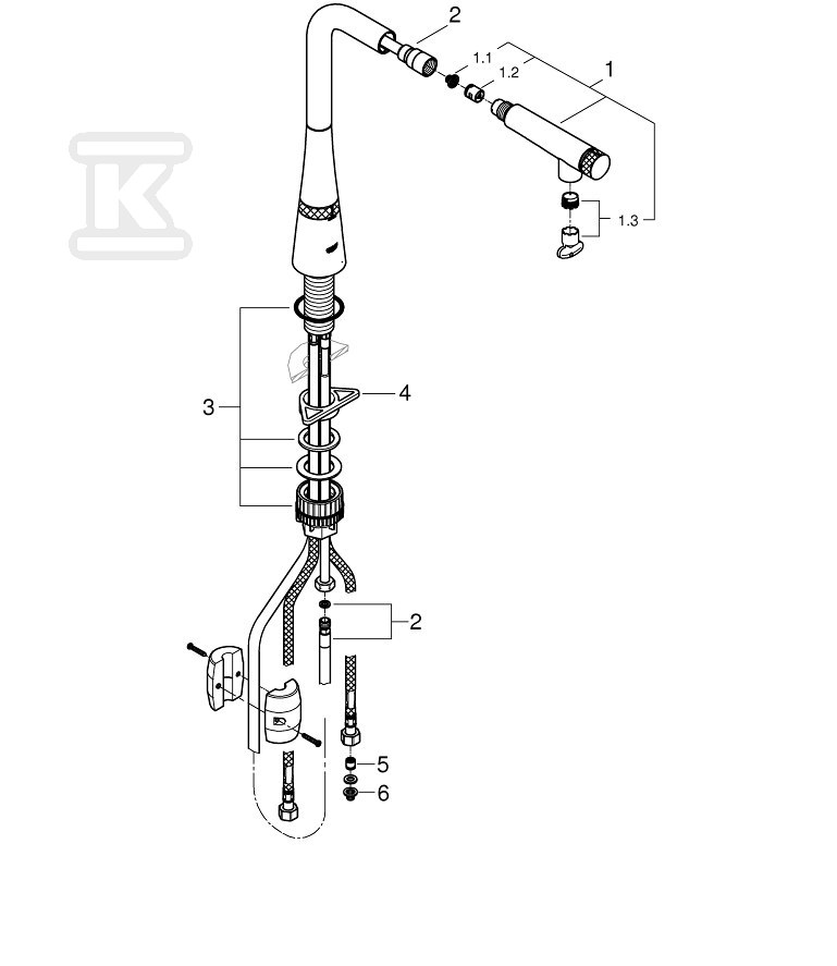 Bateria zlewozmywakowa Zedra - 31593DC2