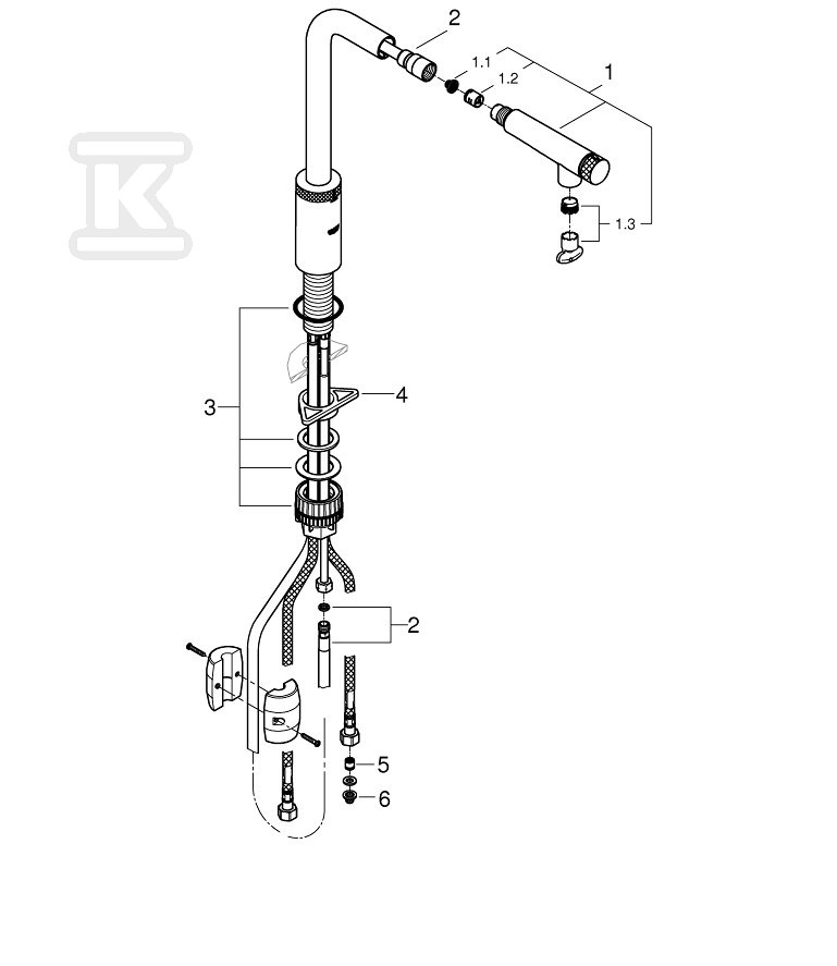 Bateria zlewozmywakowa Minta - 31613A00