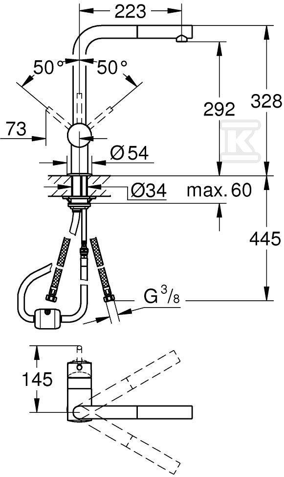 Bateria zlewozmywakowa Minta - 32168DC0