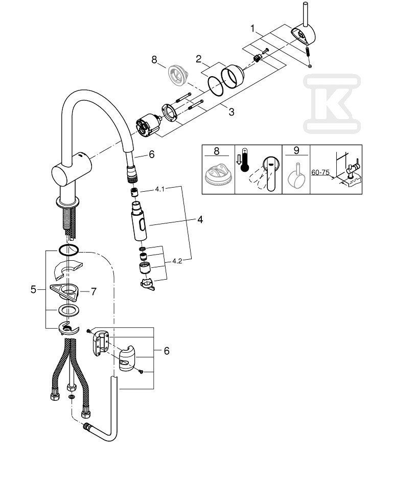 Bateria zlewozmywakowa Minta - 32321DL2