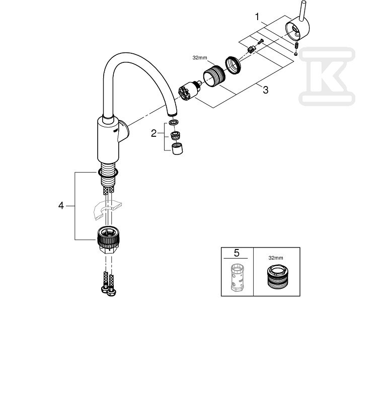 Bateria zlewozmywakowa Concetto - 32661DC3