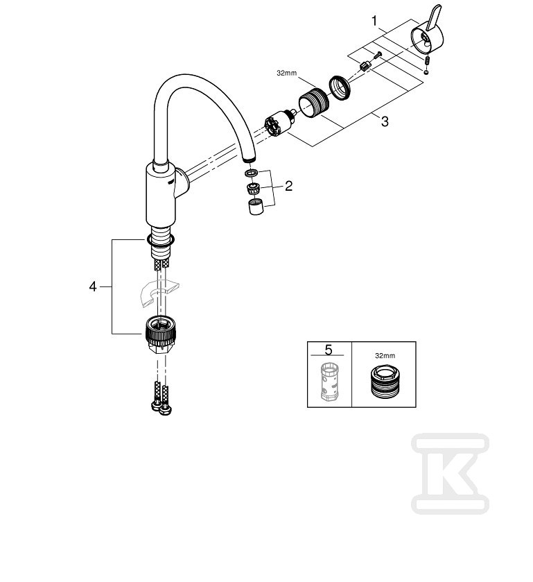 Bateria zlewozmywakowa Eurosmart - 32843DC2