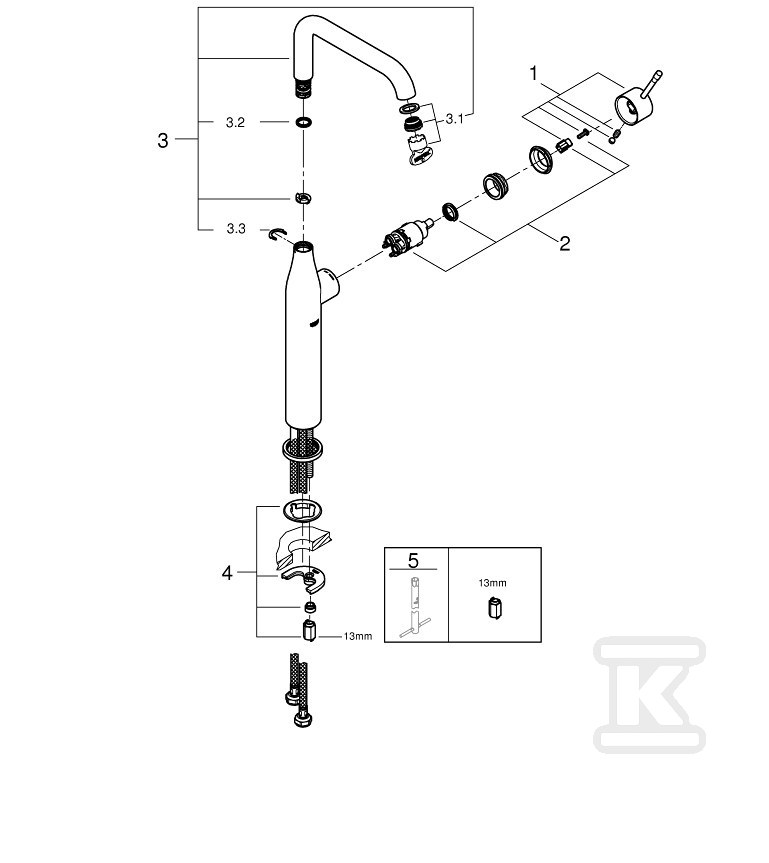 Bateria umywalkowa Grohe Essence - 32901A01