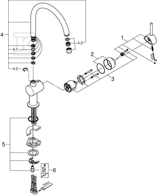 Bateria zlewozmywakowa Minta - 32917AL0