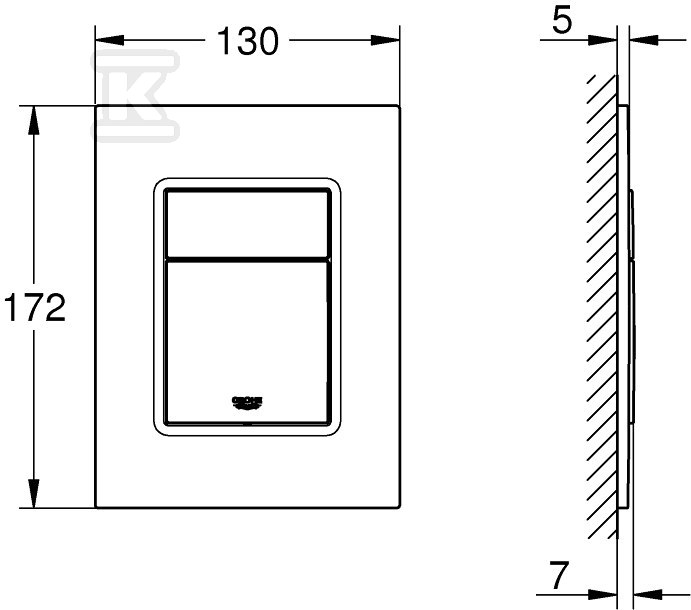 Placă de bord din grafit dur periat - 37535AL0