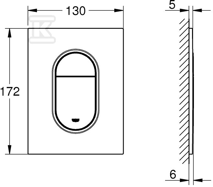 Arena Cosmopolitan S Flush button, - 37624SH0