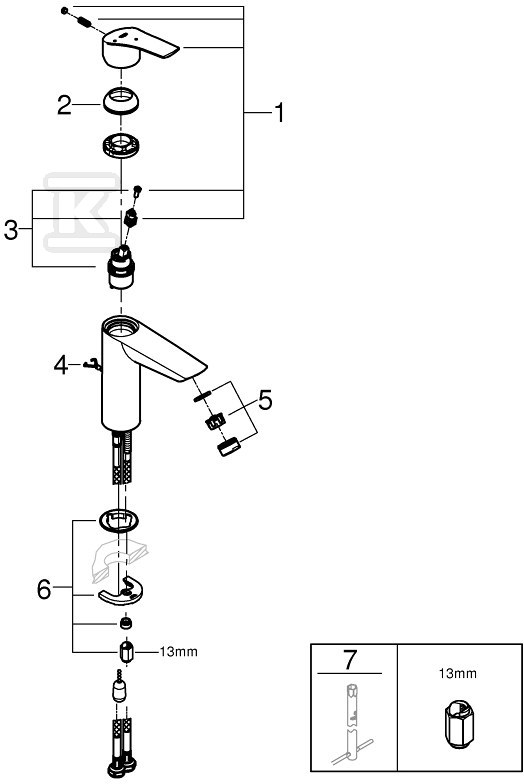 Bateria umywalkowa Grohe Eurosmart - 2339430E