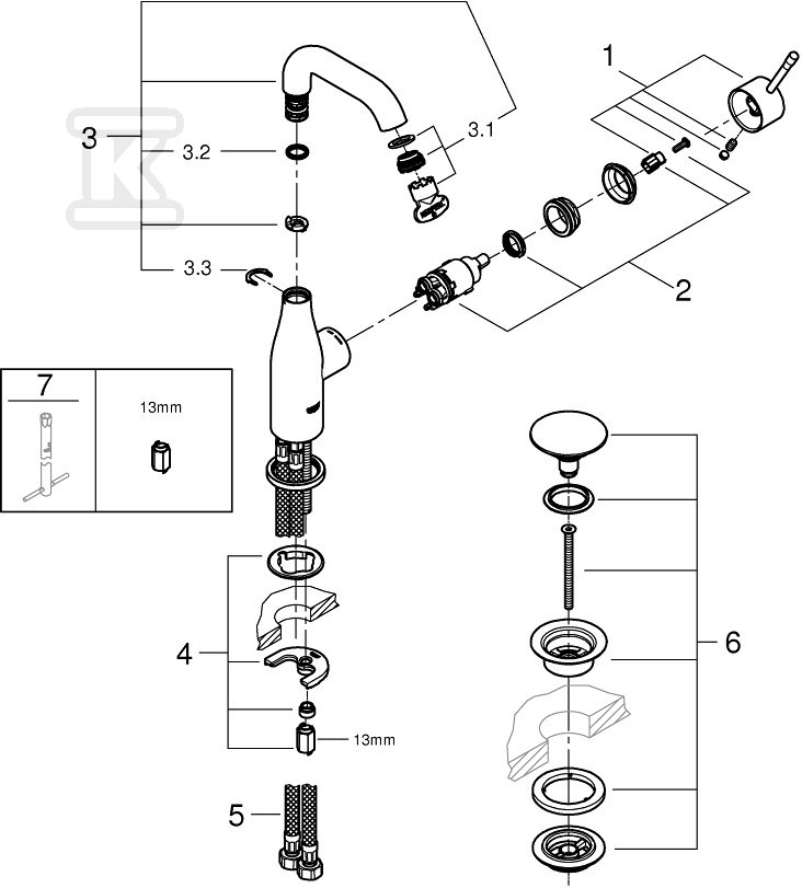 Bateria umywalkowa Grohe Essence - 23798001