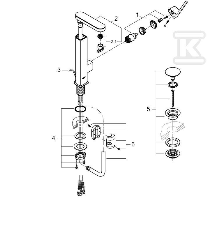 Bateria umywalkowa Grohe Plus - 23844003