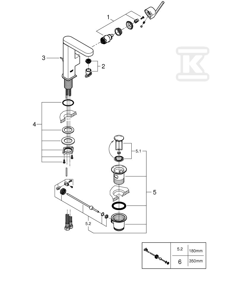 Bateria umywalkowa Grohe Plus - 23871003