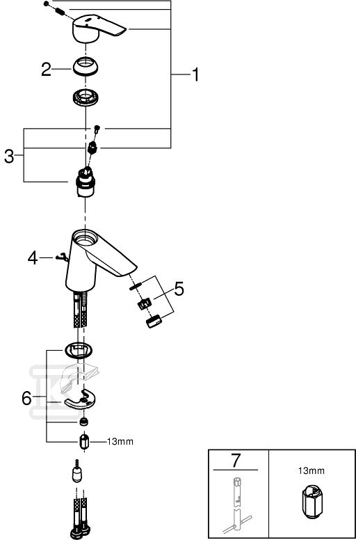 Bateria umywalkowa Grohe Eurosmart - 23966003