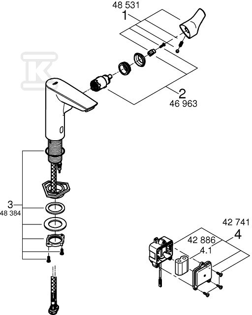 Bateria umywalkowa Grohe Eurosmart - 23975003