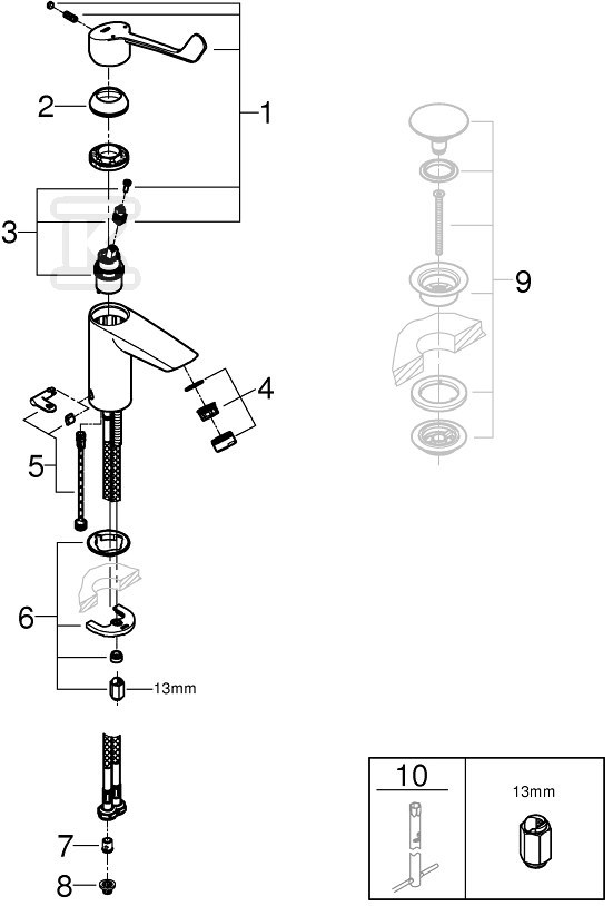 Bateria umywalkowa Grohe Eurosmart - 23984003