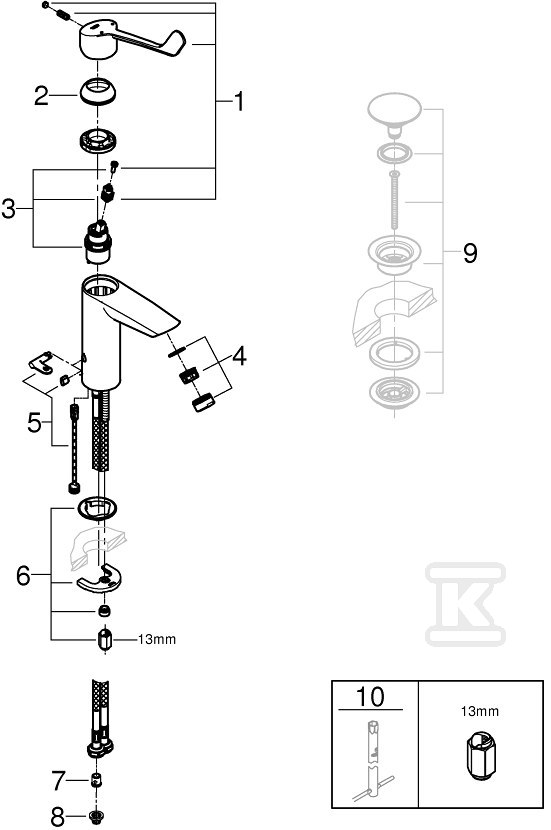 Bateria umywalkowa Grohe Eurosmart - 23985003