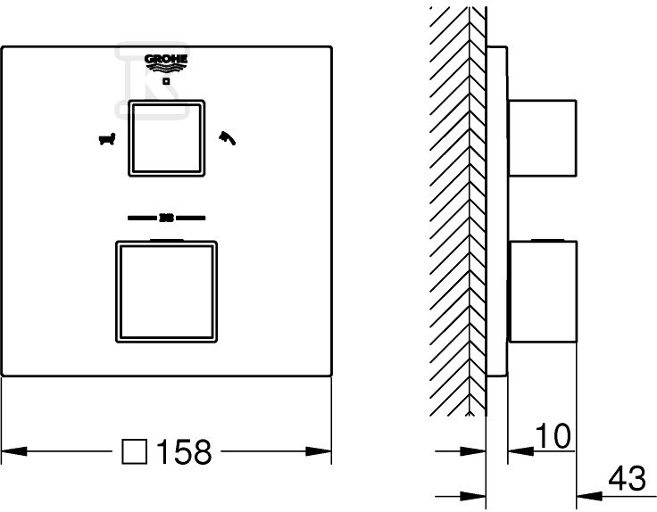 Grohtherm Cube Termostatyczna bateria - 24155000