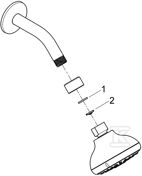 Tempesta 100 Head shower, 3 sprays, - 26088001