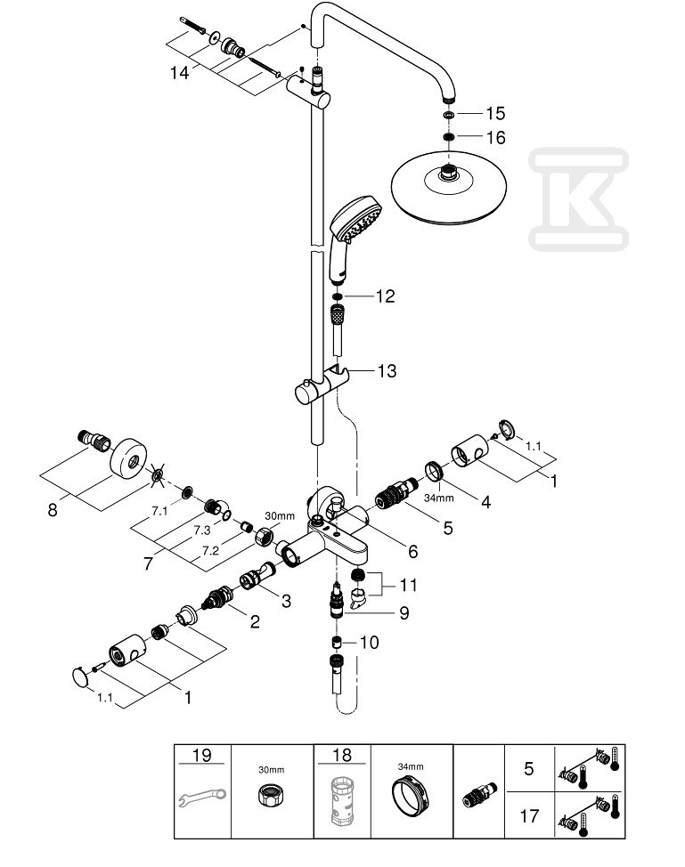 System wannowo-prysznicowy Tempesta - 26223001